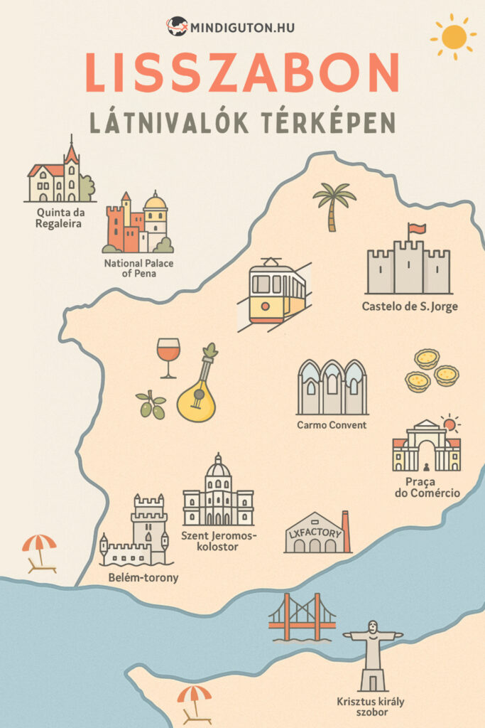 lisszabon térkép, lisszabon látnivalók 3 nap alatt, lisszabon térkép látnivalókkal, lisszabon látnivalói, lisszabon utikritika